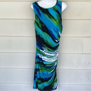 Vintage Joseph Ribkoff sleeveless dress size 12 small.  0310
